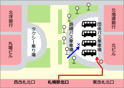 札幌駅北口の地図