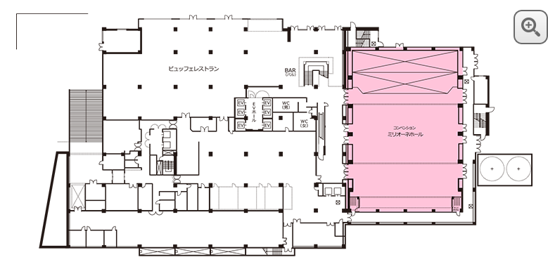 B1F 宴会場平面図
