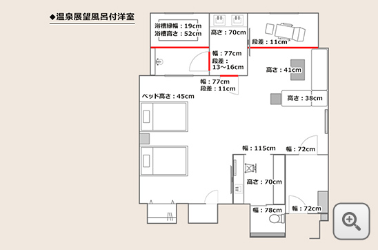 温泉展望風呂付 洋室