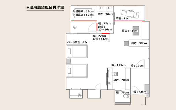 温泉展望風呂付 洋室