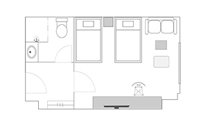 ツインルーム間取図