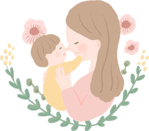 親子のイラスト